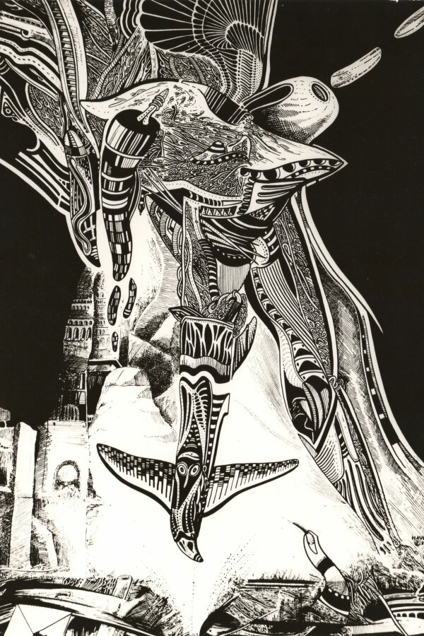 Havlíček, Fénix, 1984, litografie, 58×41 cm.